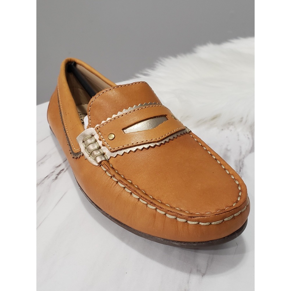 NEW NO BOX SZ 7 Driver Club Casual Shoes Driving Shoes Loafers Gold Brown Penny